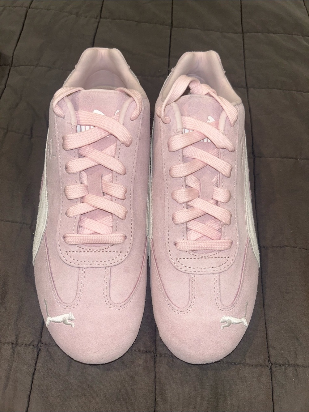 Puma Women's Light Pink Suede Sneakers